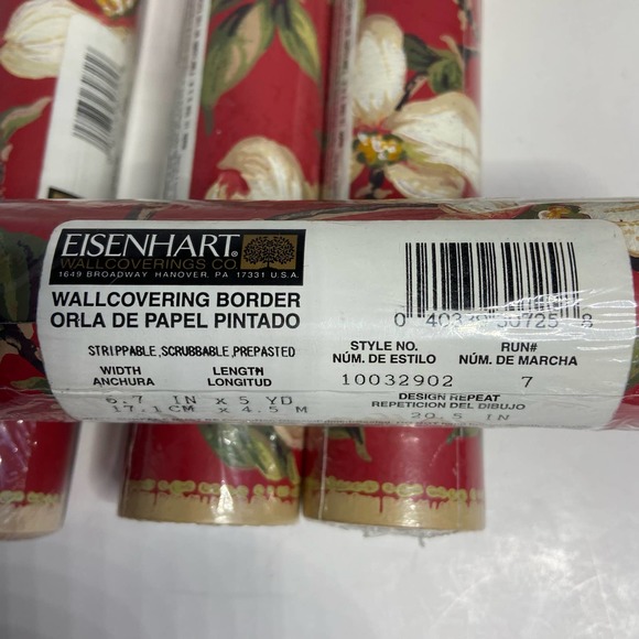 Eisenhart Wallcoverings Border 6.7" X 5Yd. Repeat 20.5" Strip Scrub Prepasted 4 - Picture 4 of 6